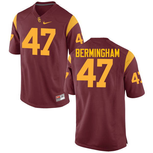 Men #47 James Bermingham Jr. USC Trojans College Football Jerseys-Cardinal